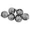 6ct. 4" Gray & White Snowflake Glass Ball Ornaments